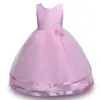 Girl039s Dresses Children Blue Girls Dress With Flower Gowns Special Occasion Evening Wedding Party White Pink Red Beige4742791