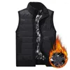 Classique hommes vêtements hiver Plus velours épaissir Cardigan pull gilet col montant fermeture éclair col roulé tricots gilet veste1 Stra22