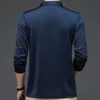 Men's Polos Brand Designer de moda listrado mass de manga longa camisas para homens camiseta