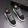 Fashion Style Lace-Up Wedding Party Shoes Designer Breathable Vulcanied Casual Sneakers printemps automne noir blanc rond rond