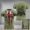 Herren T-Shirts Britische Armee Tarnung T-Shirt Männer und Frauen Hochwertige Special Forces 3D-Druck Sommer übergroße kurze S211r