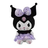 Modelo de venta al por menor 2022 Nuevos animales de peluche 25 cm Cinco tipos Venta al por mayor Juguetes de peluche de dibujos animados Lovely Kuromi Dolls