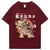 T-shirt da uomo giapponese Samurai Turtle Cool Unisex Estate Stampa divertente Streetwear Toptee Taglia europea Uomo 220411