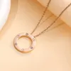 High Edition Designer Jewelry 3 Stones Screw Love Necklace For Women Girls 316l Titanium Steel Slide Pendant Neckalce Collars Coll6913760
