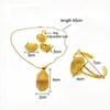 Collier 24k Solid Fine Gold GF Boucles d'oreilles Collier Bracelet Pendard Bracelet Dubaï Abondant Abondant Fulness Bijoux