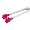 DHL Bar Tools Cute Creative Small Silicone Clip Non Slip rostfritt stål Mini Food Ice Square Suger BBQ Tongs Clips Kitchen Products FY5348 GG0727