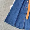 Nuevo Otoño Casual Solid Slim Button Dama Vestido Una línea Polo Collor Casa de gasa Mid-becerro Mid-becerro Vestidos 2022