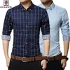 AeaMape известные бренд мужские платья рубашки плед деловая рубашка мужские повседневные рубашки с длинными рукавами блузка мода тонкий социальный человек 220322