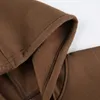 Women Sweatshirt Jacket Winter Clothes Female Zip Up Oversize Hoodies Casual Loose Black Brown Hoodie Vintage Fleece Pullover 220817