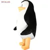 Mascot boneca traje pinguim mascote traje adulto anime madagascar kits mascotte carnaval trajes animais infláveis ​​pinguim mascote trajes