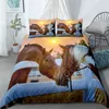 Running Horse 3d Bedding Set King Queen Double Full Twin Single Size Bed Linen