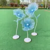 Poppy Ronde Silk Yarn Simulation Flower Wedding Outdoor Stage Stage Giant Rose Decoration Craft Photograp Props Flores artificiais