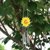 Novità Articoli Ciondolo a forma di carillon a vento con fiore in lega, pendente a goccia d'olio