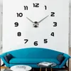 3D Luminous Real Big Wall Clock Rushed Mirror Sticker Diy Living Room Home Decor Fashion Watches Quartz Large 220426