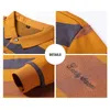 2022 Spring New Men's Business Casual Stor randig poloskjorta Bomull Rak långärmad Polo Shirt Top Men's Brand Clothes T220808