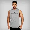 Vêtements de gymnase de haute qualité Men de fitness Men Top avec Hoodie Hoodie Mens Body Body Top Top Top Worklet Sans mangettes