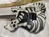 Guitarra elétrica do Skull Shavel Double Edition com acessórios pretos com acessórios pretos