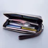 Wallets Canvas Wallet Men Black/gray Long Purse Male Cellphone Bag Zipper Business Card Holder Case Money 17 PositionWallets
