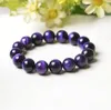 Natural Multicolor Tigers Eye Round Gemstone Beads Armband 75039039 AAA1335894