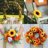 Fleurs décoratives couronnes faux tournesols fleur artificielle branche Faux soie tournesol décoration pour artisanat maison jardin fête mariage bricolage