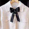 Pins Brooches Korean Fashion Fabric Bowknot For Women Bow Tie Ribbon Pearl Shirt Collar Luxulry Jewelry Clothing AccessoriesPins