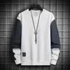 Korea Moda Marka Bluzy Wiosna Jesień Hip Hop Patchwork Casual Dla Męskie Bluzy Punk Streetwear Odzież 220406