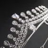 Silver Zicron Diamond Crown Tiaras Birdal Headpieces Headbonad Luxury Women Headwear Wedding Crowns Hårtillbehör Smycken CL0257