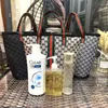 New upgraded waterproof translucent flocking Wash Bag Makeup swimsuit bag portable women's Mommy