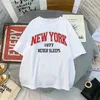 York Letter Graphic Summer T Shirt 90 S Short Sleeve Print Clothing Womens T-shirt Harajuku Top Drop Ship