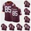 CeoC202 Virginia Tech Hokies NCAA Maroon Football Game Jersey 2 Hendon Hooker 3 Caleb Farley Taylor Vick Turner Walker Conner Ashby McClease Tisdale