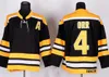 Maglie da hockey vintage n. 4 Bobby Orr Jersey MENS Nero 75th Winter Classic Camicie cucite gialle 1976 Nation Team A Patch M-XXXL