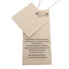 Anpassad präglad logotyp papperskort återvunnet plagg taggar papper hänger tagg med sträng för klädförsäljning