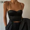 Deat Bahar ve Yaz Kadın Giysileri Moda Vestido Straps Seksi Leke Crived Busty Kıyafetler Bra WP51301L 210401
