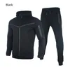 Herrspårvarumärke Mens Sweatsuit Tech Hoodie Cotton Stretch Training Wear High Quality Coat Man Women Sweatpants Sport Set Jacketmen's