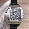 8 Stil En Kaliteli Saatler 38mm x 48mm RM67-01TI Ekstra Düz İskelet 18K Gül Altın Safir Cam Şeffaf Mekanik Otomati303B