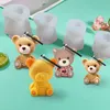 Drinkware 3D Ice Cube Maker Little Teddy Bear Shape Chocolate Cake Mould Tray Ice Cream DIY Tool Whiskey Wine Cocktail Silicone Mold