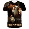 Męskie koszulki 3D Supernatural Winchester Bros Sam Dean Hip Hop Kids Kids T-Shirt Men Men Kobiety Letni streetwear