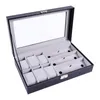 PU LÄDER WACK BOX Luxury Case Holder Jewelry Organizer Lagring för ES Solglasögon Gift 220719