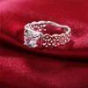 Cluster ringen sterling zilveren zirkoon ring vrouwen dame cadeau sieraden verloving trouwfeest met Oostenrijkse kristal schattige juweliercluster