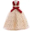 Belle fleur mariages o cou en tulle longueur longueur backless robe robe de bal fille fille concours de demoiselle d'honneur junior pour les filles vraies image 403