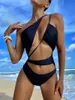 Women's Swimwear Sexy Asymmetric Cut Out Monokini One Piece Swimsuit Women Shoulder Female Bather Bathing Suit Swim LadyWomen's