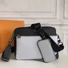 Genuine leather messenger bag 3 piece set satchel fashion shoulder bag handbag for men presbyopic mini package shoulder bag wholesale 69443