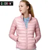 90 Real Whie Duck Down Coat Mujeres Chaquetas Parka Invierno Abrigo Cálido 18 Colores Slim Femenino Light Down Chaquetas 210412