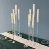 decoration Acrylic Candelabra 5 Heads Candle Holders Wedding Candlesticks Flower Stand Holder Candelabrum For Center Table Decoration imake313