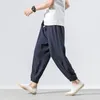 Men's Pants Men's Summer Linen Baggy Shorts Hin Cotton And Trousers Mer Slacks For Couples