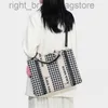 Canvas Tote Bag 2022 New Fashion Vintage Houndstooth Checkerboard Letters Handbag Peminive ol ol contter bag w220810