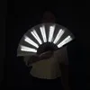 Dekoracja imprezy 1PC Luminous Folding Fan 13 -calowa LED Play Kolorfal Hand Held Abanico Fani dla Dance Neon DJ Night Clubparty Fy8446