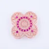 Charms Supplies For Jewelry Bijoux Zircon Flower Making Big Copper Micro Pave Hollow Connectors WholesaleCharms