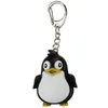 Keychains Woman Leuk Animal Penguin Led Light Vocal Keychain Hanger Mobile Phone Tas GiftKeyChains FORB22