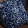 枕カバーヴィンテージブルーホワイト磁器枕カバーホーム装飾クッションフローラルリネンケースソファクッション220623
